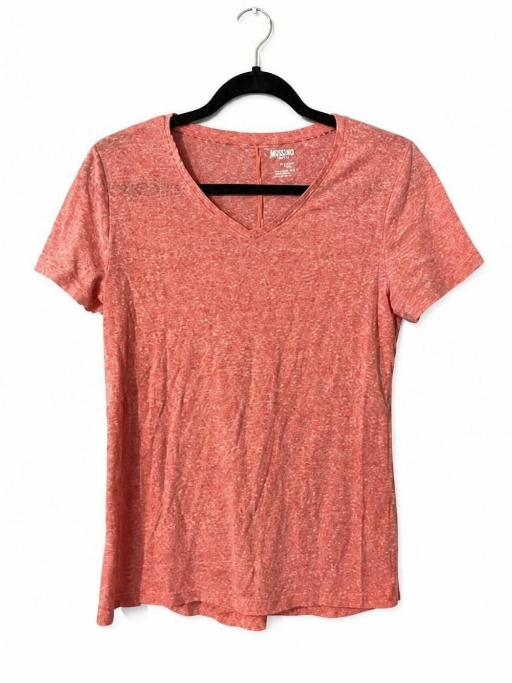 Duluth Trading Co Coral V-Neck Short Sleeve Tee